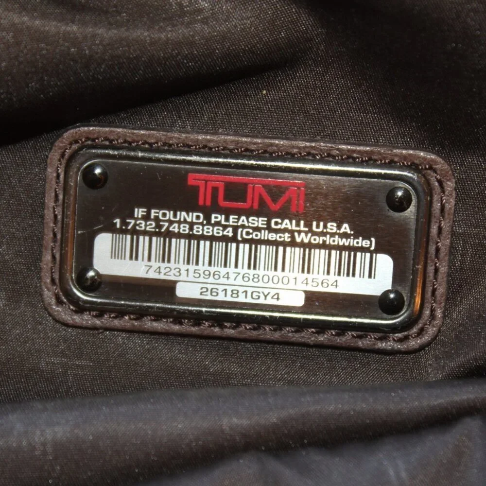 TUMI Ballistic Nylon Backpack Carry Laptop Dark Grey  Business Travel